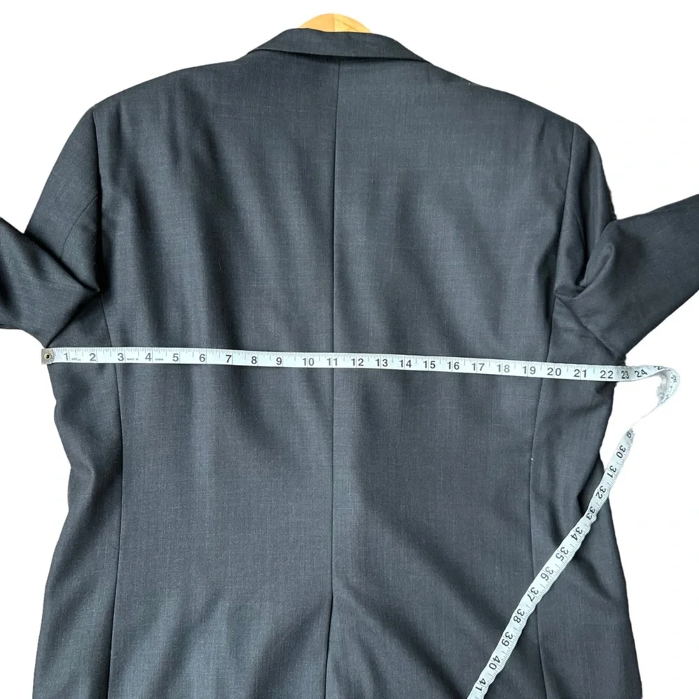 Pronto Uomo Mens Platinum Travel Two Button Performance Wool Blazer Jacket 44L‎